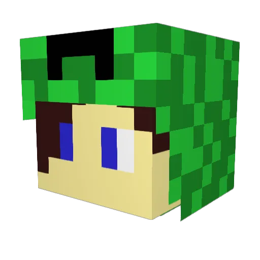youchoman Minecraft avatar head, 3D render