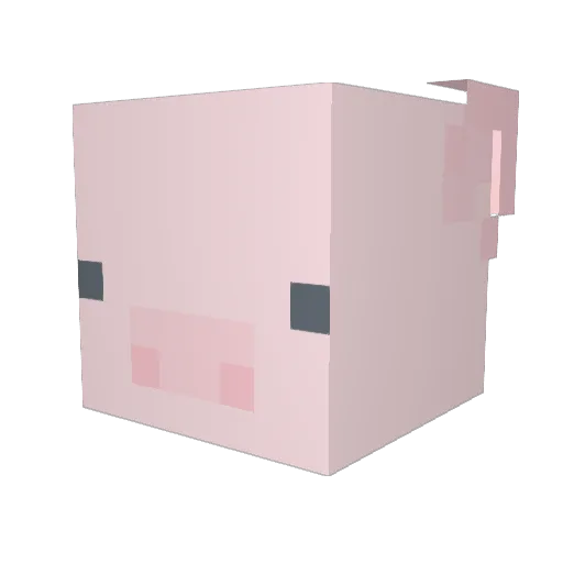 youdiablo Minecraft avatar head, 3D render