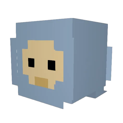 youhunel Minecraft avatar head, 3D render