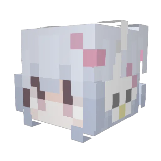 youkQAQ Minecraft avatar head, 3D render