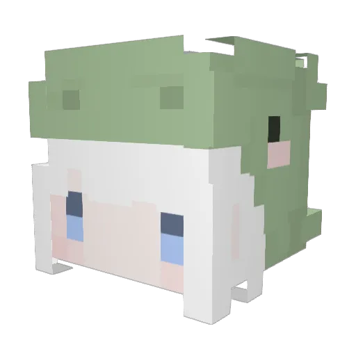 youmao Minecraft avatar head, 3D render