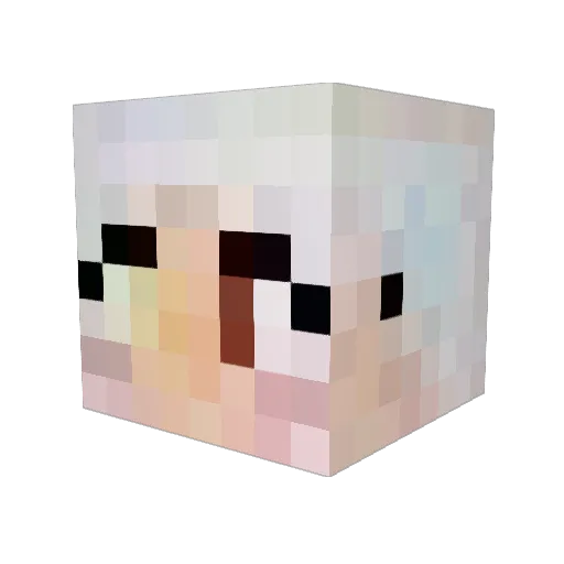 youna_e Minecraft avatar head, 3D render