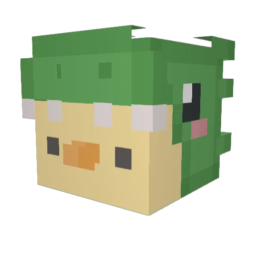 youneedalexandr Minecraft avatar head, 3D render