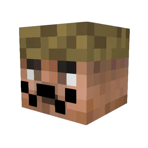 younesc Minecraft avatar head, 3D render