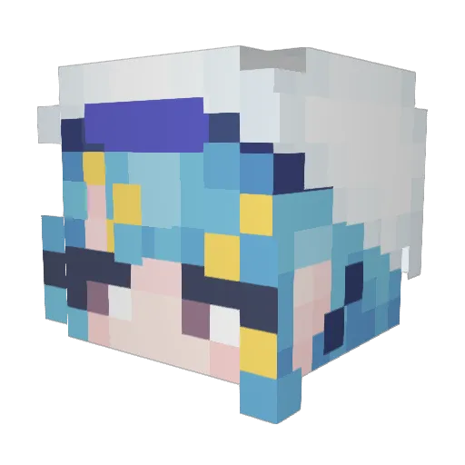 young26 Minecraft avatar head, 3D render