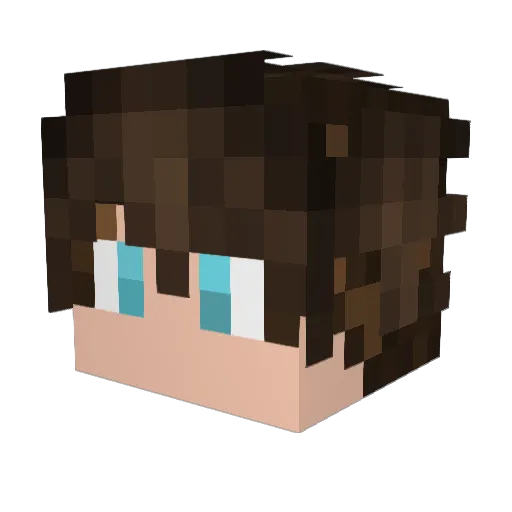 youngB3CK Minecraft avatar head, 3D render