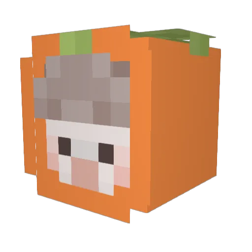 young_2 Minecraft avatar head, 3D render