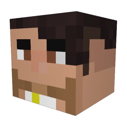 youngbodoo Minecraft avatar head, 3D render