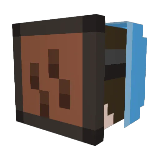 youngcha Minecraft avatar head, 3D render