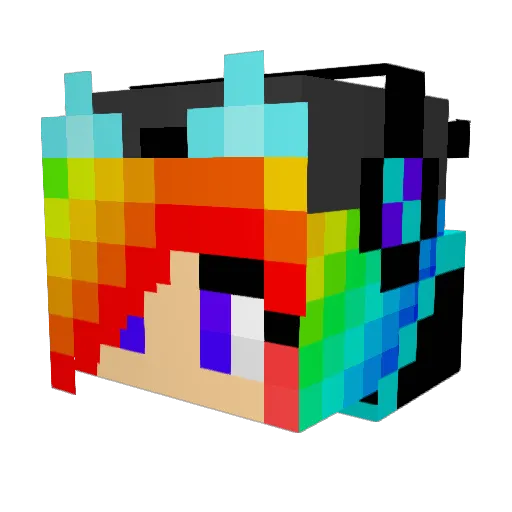 youngfireboy Minecraft avatar head, 3D render