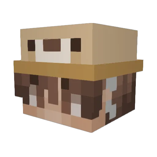younginace Minecraft avatar head, 3D render