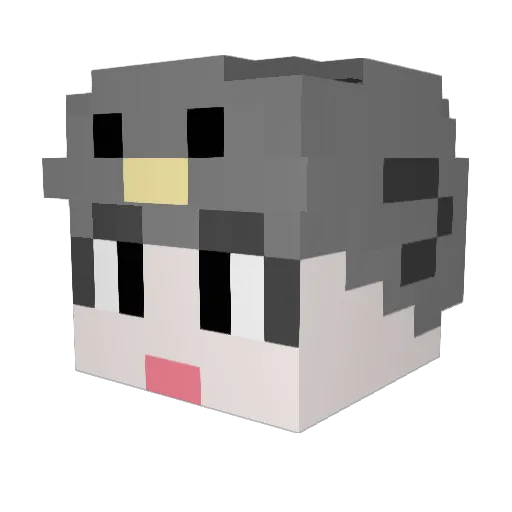 youngpeng Minecraft avatar head, 3D render
