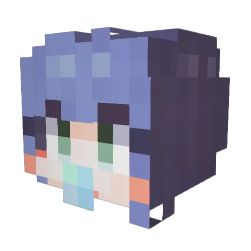 youngxzu Minecraft avatar head, 3D render