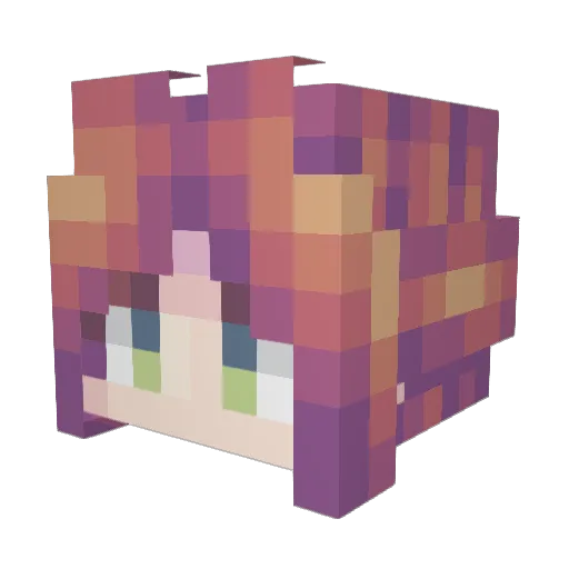 youniao Minecraft avatar head, 3D render
