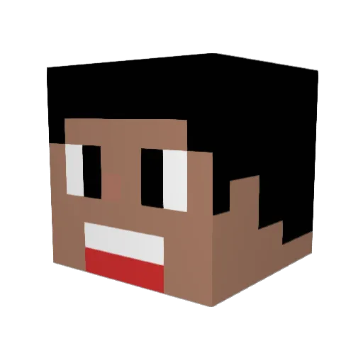 youniio Minecraft avatar head, 3D render
