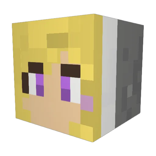 youningye Minecraft avatar head, 3D render