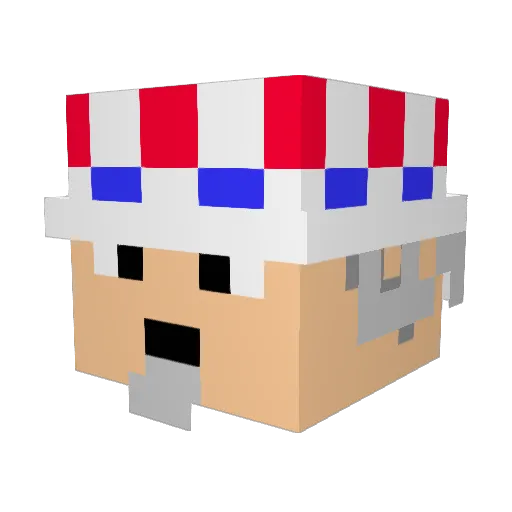youpila Minecraft avatar head, 3D render