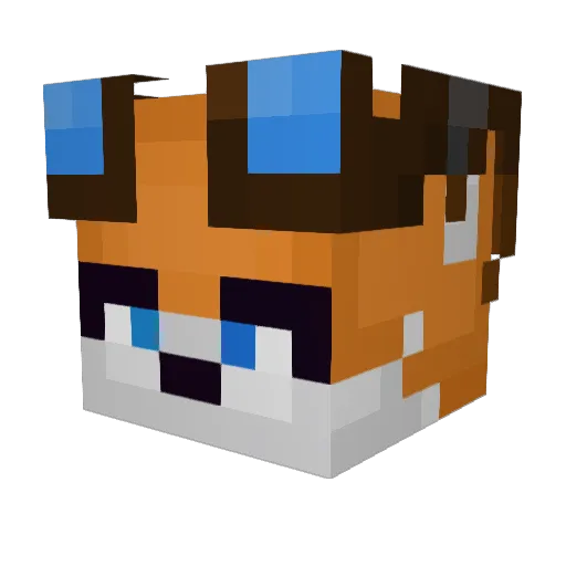 your99999 Minecraft avatar head, 3D render