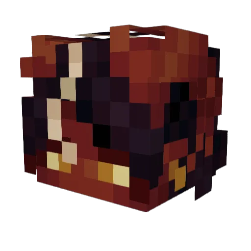 your_min_ Minecraft avatar head, 3D render