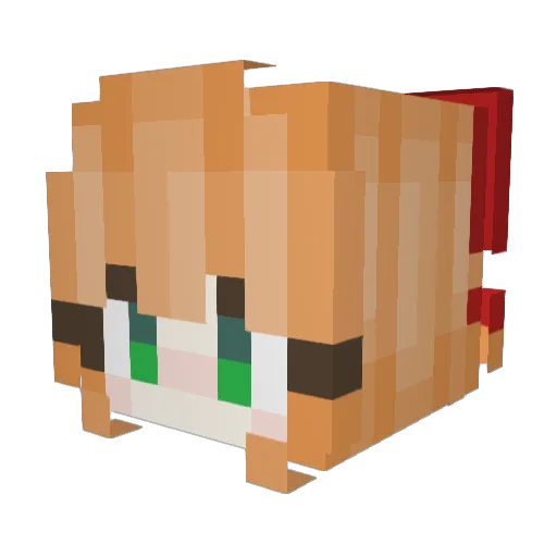 youranjiang Minecraft avatar head, 3D render
