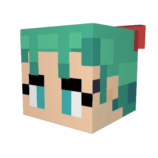 yourcoshi Minecraft avatar head, 3D render