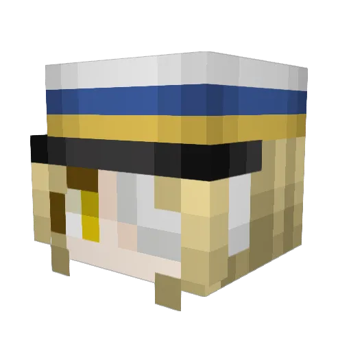 yourdarlingangel Minecraft avatar head, 3D render
