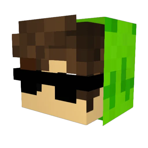 youret4rd Minecraft avatar head, 3D render