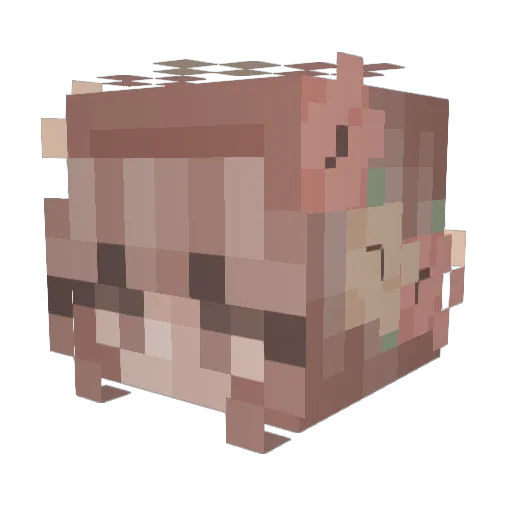 yourfavlesbian Minecraft avatar head, 3D render