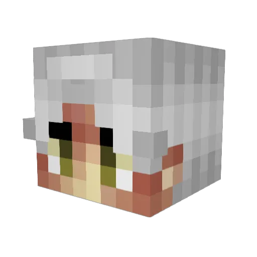 yourforehead Minecraft avatar head, 3D render