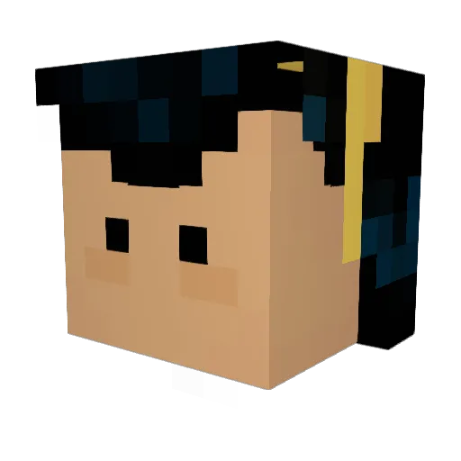 yourmamaLOL Minecraft avatar head, 3D render