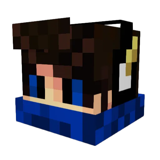 yournameMAx Minecraft avatar head, 3D render