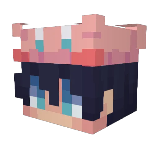 yourpest Minecraft avatar head, 3D render