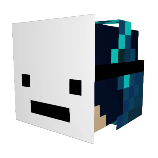 yourspookydad Minecraft avatar head, 3D render