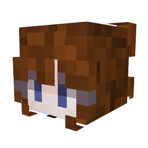 yourunlocalasiat Minecraft avatar head, 3D render