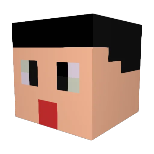 youtagames1 Minecraft avatar head, 3D render