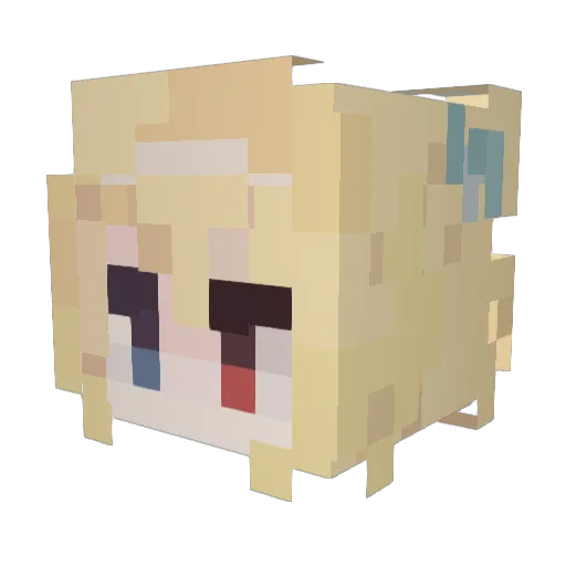 youtongtong Minecraft avatar head, 3D render