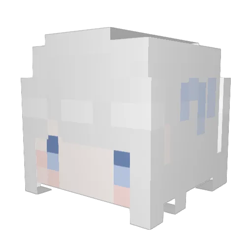 youtube_dl Minecraft avatar head, 3D render