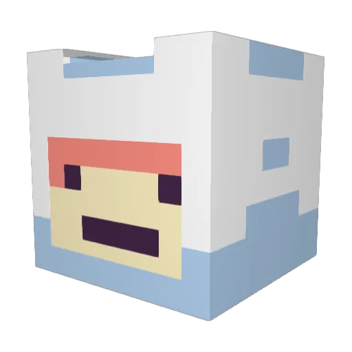 youyouCraft Minecraft avatar head, 3D render