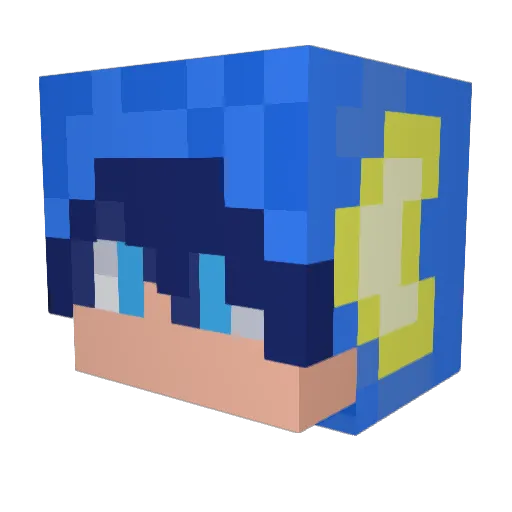 youyuyuyue Minecraft avatar head, 3D render