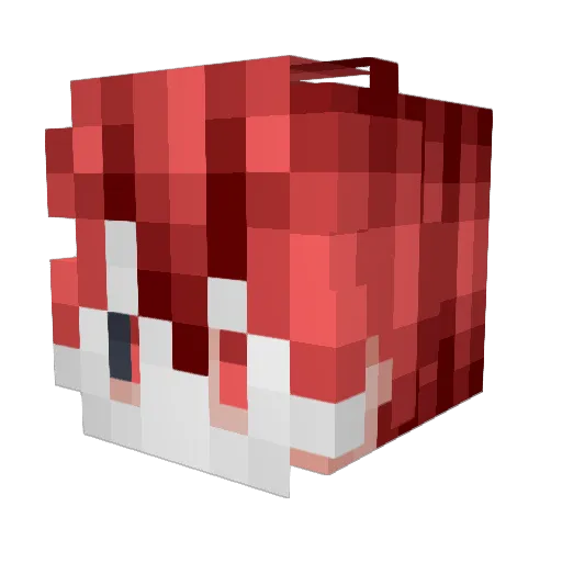 yoxchii Minecraft avatar head, 3D render