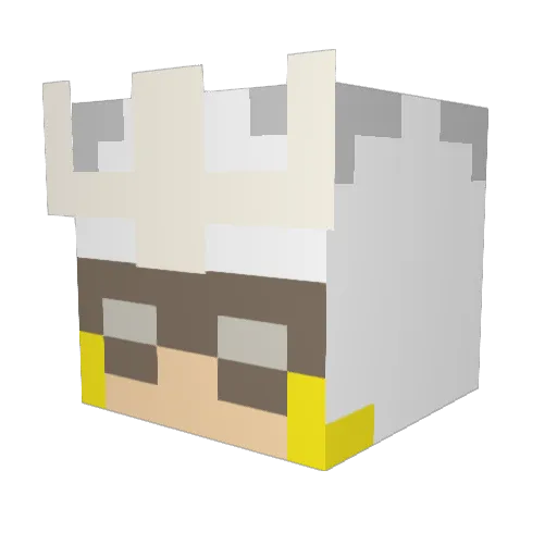 yoyobu Minecraft avatar head, 3D render