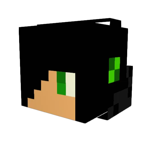 yoyocody Minecraft avatar head, 3D render