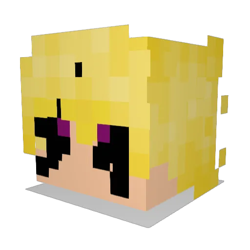 yoyoissac Minecraft avatar head, 3D render