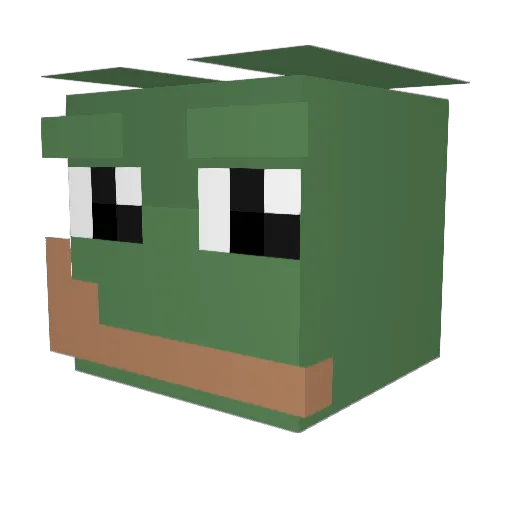 yoyopeepo Minecraft avatar head, 3D render