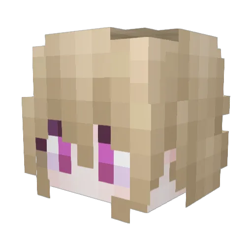yoyoya3 Minecraft avatar head, 3D render