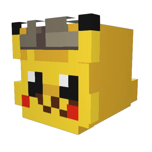 yozzang Minecraft avatar head, 3D render