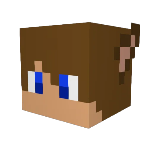 yozzz_ Minecraft avatar head, 3D render