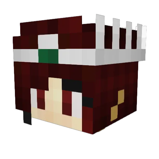 yperin Minecraft avatar head, 3D render