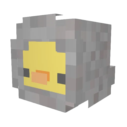 ypkzin Minecraft avatar head, 3D render