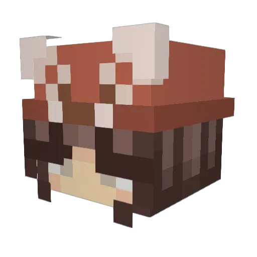 yqbe Minecraft avatar head, 3D render
